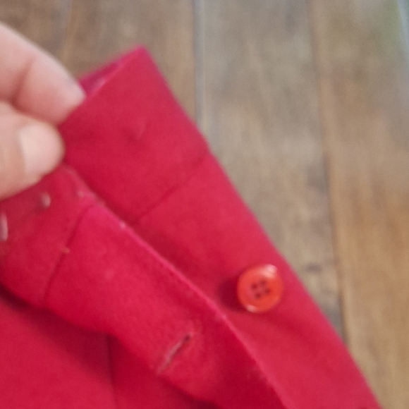 VTG L.L. Bean Pure Wool Pleated Preppy Business Bold Red Skirt - Picture 7 of 10